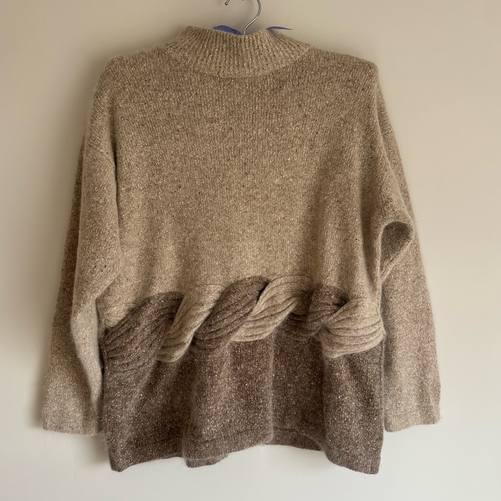 Vintage Segue Colorblock Blend Mock Neck Sweater